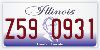 IL license plate Z590931