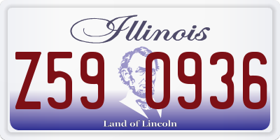 IL license plate Z590936
