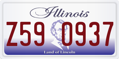 IL license plate Z590937