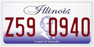 IL license plate Z590940