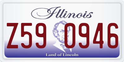 IL license plate Z590946