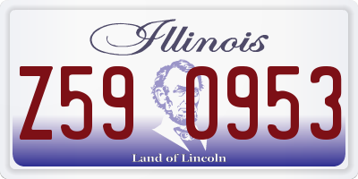 IL license plate Z590953