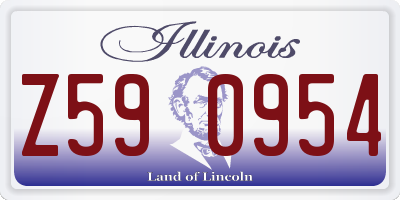 IL license plate Z590954