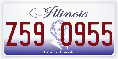 IL license plate Z590955