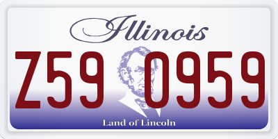 IL license plate Z590959