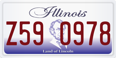 IL license plate Z590978