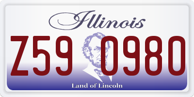 IL license plate Z590980