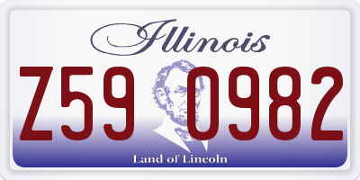 IL license plate Z590982