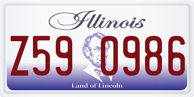 IL license plate Z590986