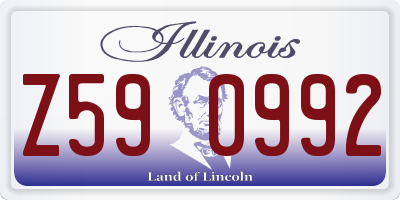 IL license plate Z590992