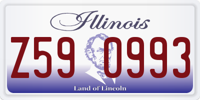 IL license plate Z590993