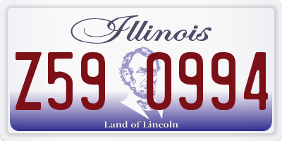 IL license plate Z590994