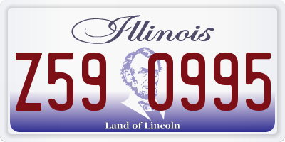 IL license plate Z590995