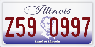 IL license plate Z590997