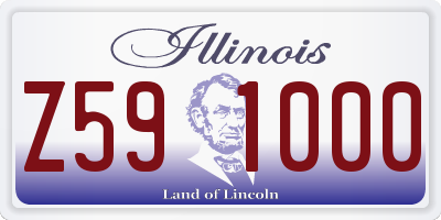 IL license plate Z591000