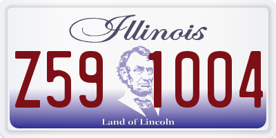IL license plate Z591004