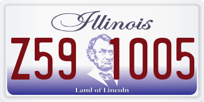 IL license plate Z591005