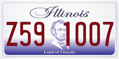 IL license plate Z591007
