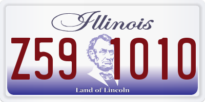 IL license plate Z591010