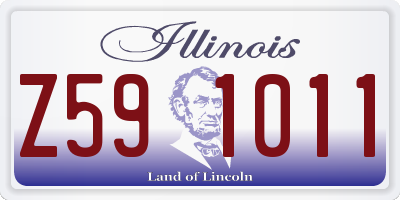 IL license plate Z591011