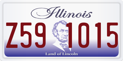 IL license plate Z591015