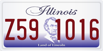 IL license plate Z591016