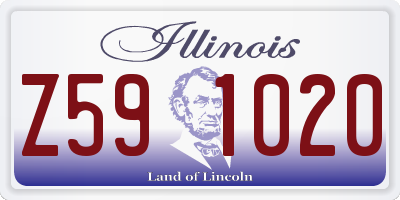 IL license plate Z591020