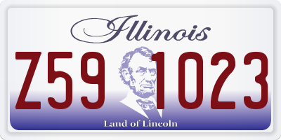 IL license plate Z591023
