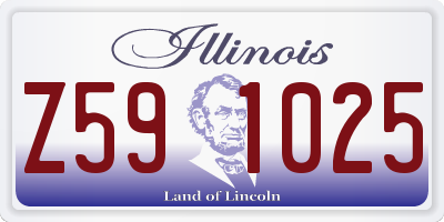 IL license plate Z591025