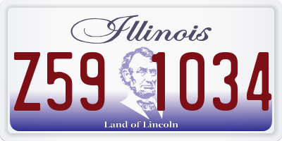IL license plate Z591034