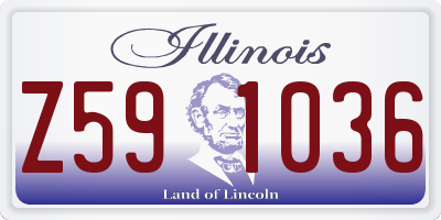 IL license plate Z591036