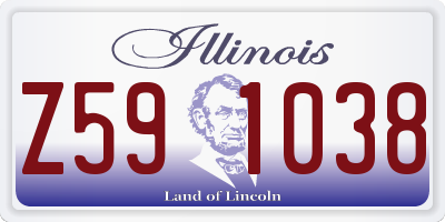 IL license plate Z591038