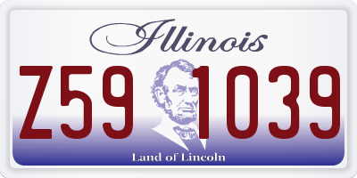 IL license plate Z591039