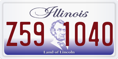 IL license plate Z591040