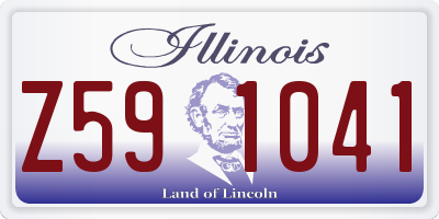 IL license plate Z591041