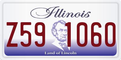 IL license plate Z591060