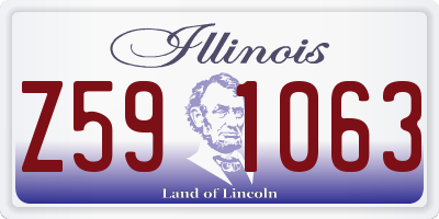 IL license plate Z591063