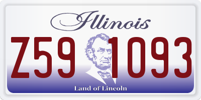 IL license plate Z591093