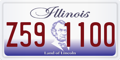 IL license plate Z591100