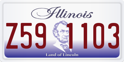 IL license plate Z591103