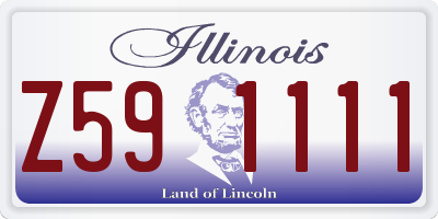 IL license plate Z591111