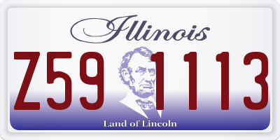 IL license plate Z591113
