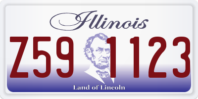 IL license plate Z591123