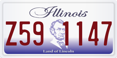 IL license plate Z591147