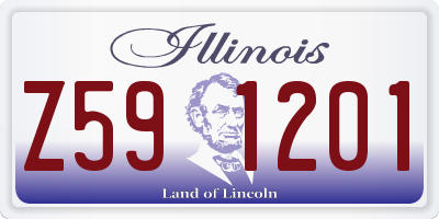 IL license plate Z591201