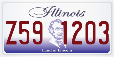 IL license plate Z591203