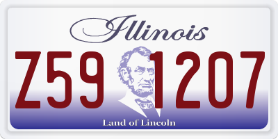 IL license plate Z591207