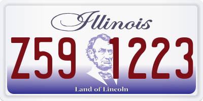 IL license plate Z591223