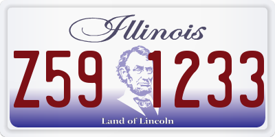 IL license plate Z591233