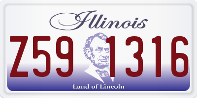 IL license plate Z591316